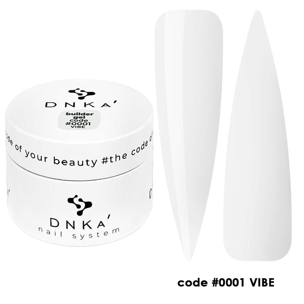 Gel de construction DNKa, #0001 Vibe Transparent, 30 ml