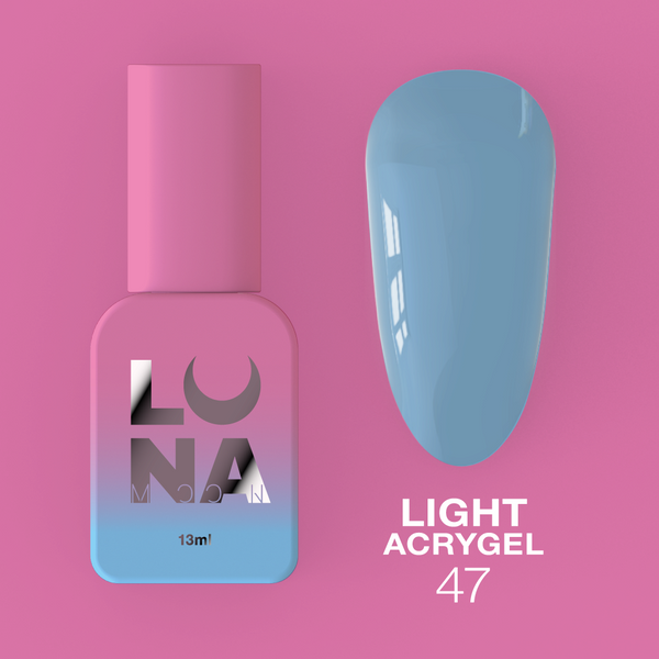 Gel liquide LunaMoon Light Acrygel n° 47 bleu pâle, 13 ml