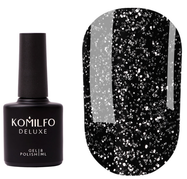 KOMILFO NO WIPE SILVER TOP – TOP FOR GEL POLISH WITHOUT STICKY LAYER WITH UV FILTERS, 8 ML ( nail top )