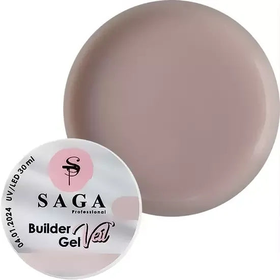 Gel de construction Saga Professional Builder Gel Veil 8 Nude Beige beige, 30 ml