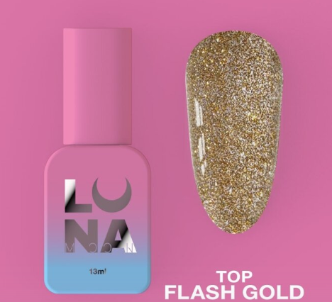 Top for gel polish Top Flash Gold 13ml ( nail top )