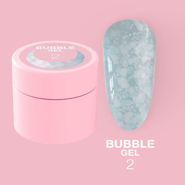 Гелеві блискітки Lunamoon Bubble Gel №2 для дизайнів, 5 мл