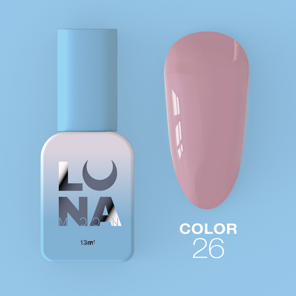 Gel polish LunaMoon Color No. 26 pastel pink, 13 ml