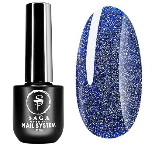 Gel polish Saga Professional Fiery No. 11 blue reflective, 9 ml