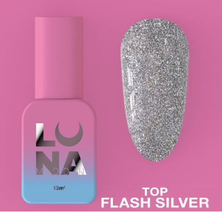 Top pour vernis gel Top Flash Silver 13ml