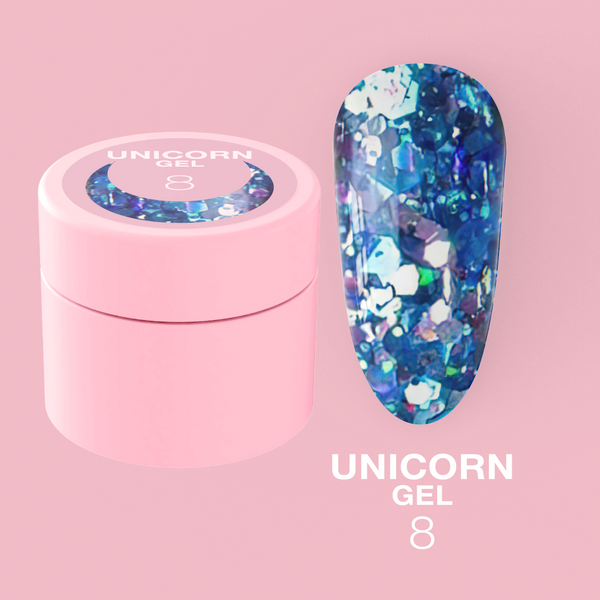 Гліттерний гель LunaMoon Unicorn Glitter Gel №8, 5 мл