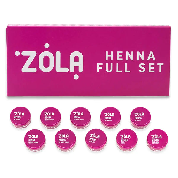 Henné pour sourcils ZOLA coffret professionnel Henné Full Set 10 pcs de 2,5 g