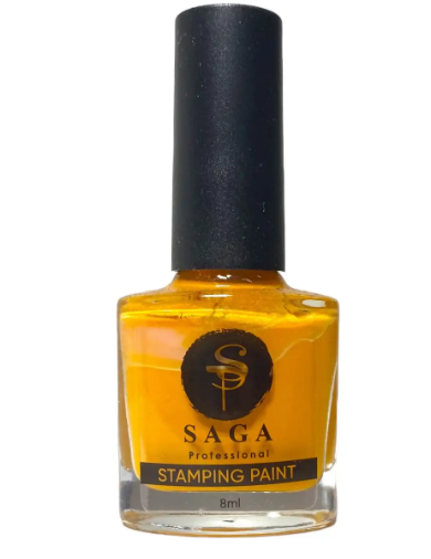 Lacquer paint for stamping SAGA Professional 15 saffron 8 ml