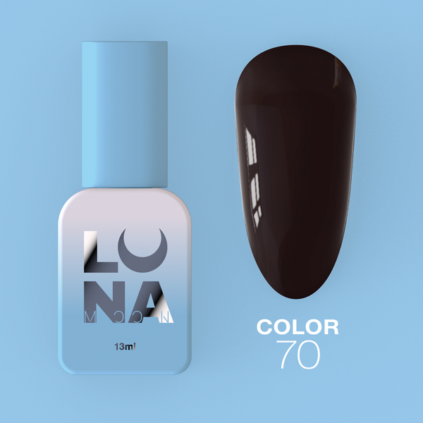 Vernis Gel LunaMoon couleur n° 70 noir, 13 ml