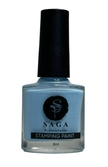 Lacquer paint for stamping SAGA Professional 20 sky blue 8 ml