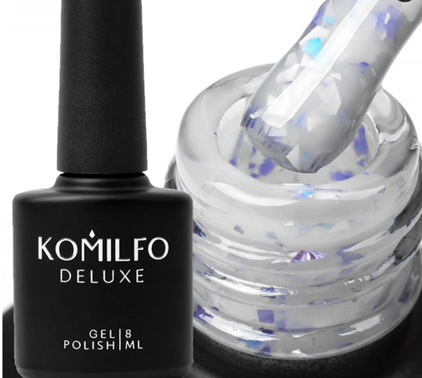 KOMILFO POTAL BASE P013 (MILKY GRAY WITH VARIOUS COLORED POTALL), 8 ML