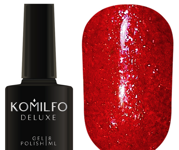 KOMILFO LIQUID GLAM GEL LGG013 (RED), 8 ML ( гель лак )