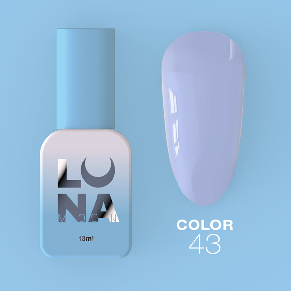 Гель-лак LunaMoon Color № 43 блакитний, 13 мл