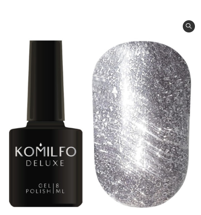 KOMILFO LIQUID GLAM GEL LGG002 (GRIS ARGENT), 8 ML (vernis gel)