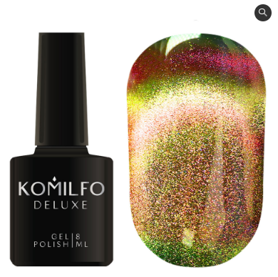 GEL POLISH KOMILFO 9D CAT’S EYE 002 (LIGHT GREEN-GOLD, MAGNETIC), 8 M ( gel polish )