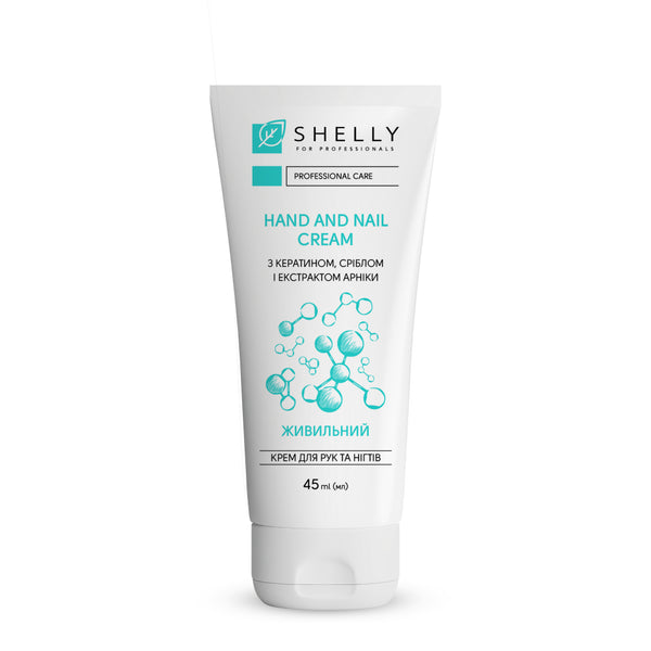 Cream for hands and nails with keratin, silver and arnica Shelly 45 ml