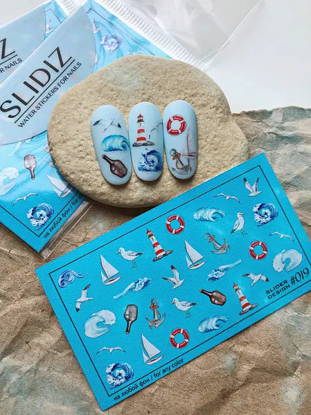 Slider design SLIDIZ water nail sticker on any background