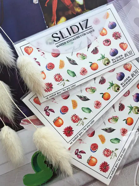 Slider design SLIDIZ water nail sticker on any background