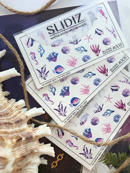 Slider design SLIDIZ water nail sticker on any background