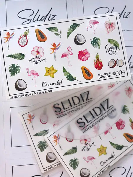 Slider design SLIDIZ water nail sticker on any background