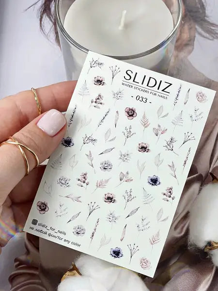 Slider design SLIDIZ water nail sticker on any background