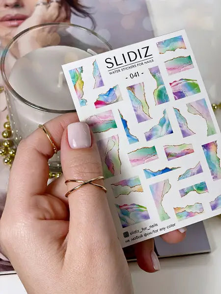 Slider design SLIDIZ water nail sticker on any background