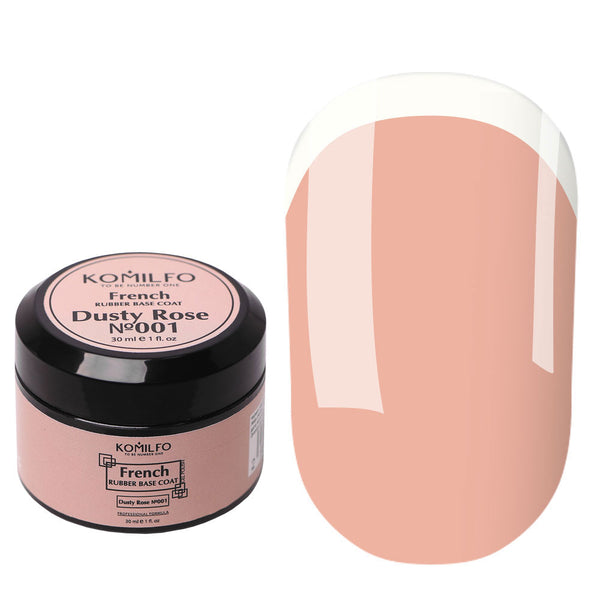 KOMILFO FRENCH RUBBER BASE 001 DUSTY ROSE, 30 ML