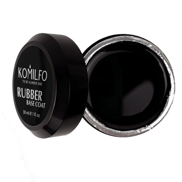 KOMILFO RUBBER BASE COAT – RUBBER BASE FOR GEL POLISH WITHOUT BRUSH, 30 ML