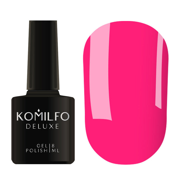 GEL POLISH KOMILFO DELUXE SERIES №N002 (BRIGH PINK, NEON), 8 ML