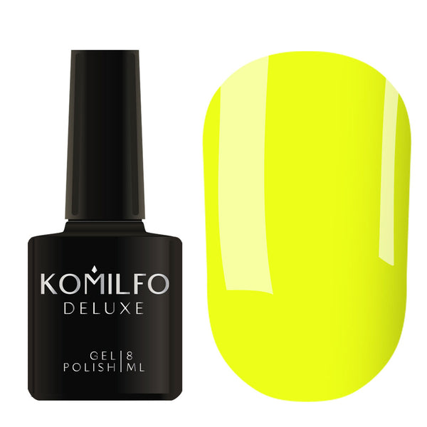 GEL POLISH KOMILFO DELUXE SERIES №N006 (YELLOW, NEON), 8 ML