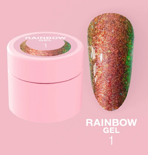 Glitter for nails Rainbow Gel No. 1 5ml