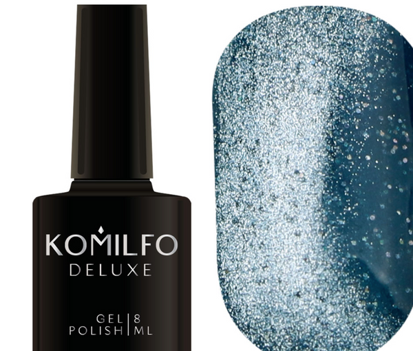 KOMILFO FAIRYTALE CAT EYE GEL POLISH 005 (BLEU DOUX, MAGNÉTIQUE, RÉFLÉCHISSANT), 8 ML (vernis gel)