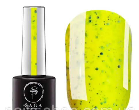 Gel polish Saga Black Snow No. 07, 9 ml