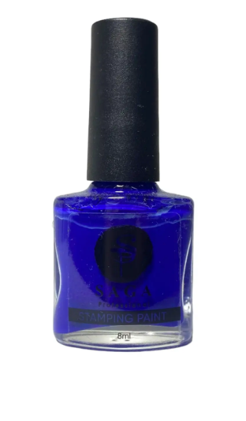 Lacquer paint for stamping SAGA Professional 12 blue 8 ml