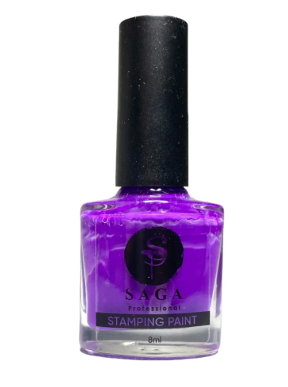 Lacquer paint for stamping SAGA Professional 5 purple 8 ml