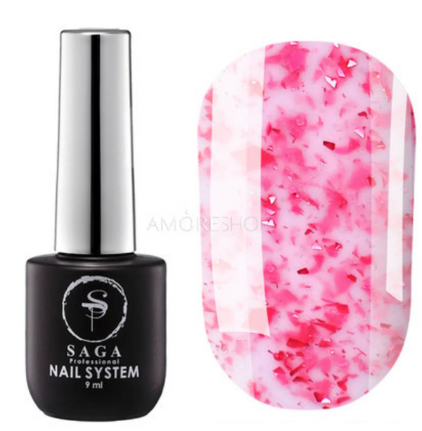 SAGA professional LEAF BASE 6 (milky with pink melt), 8 ml