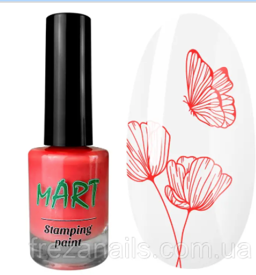 Stamping paint 11 ml Red