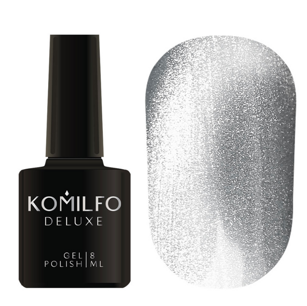 Vernis Gel Komilfo 9D oeil de chat argent, 8 ml( vernis gel )