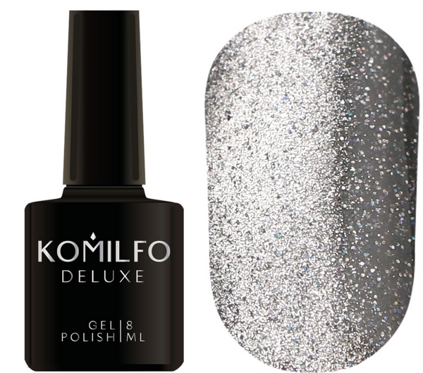 KOMILFO FAIRYTALE CAT EYE GEL POLISH 001 (ARGENT, MAGNÉTIQUE, RÉFLÉCHISSANT), 8 ML (vernis gel)