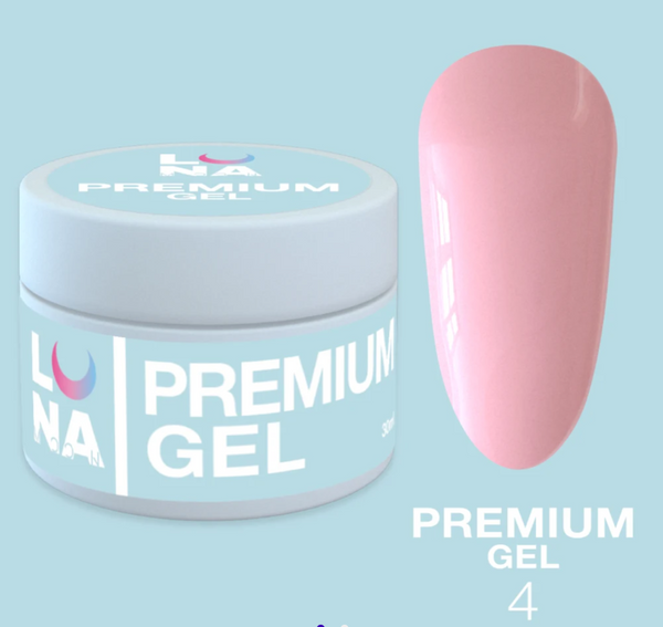 Класичний гель LunaMoon Gel Premium №4, 30 мл (гель для нігтів)