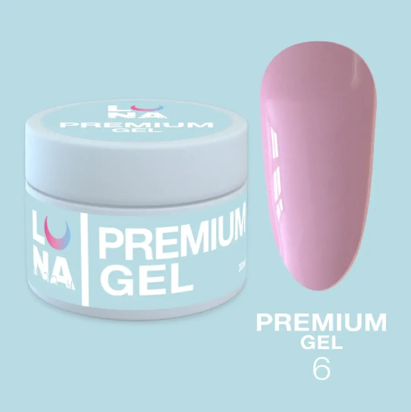 Класичний гель LunaMoon Gel Premium №6, 30 мл