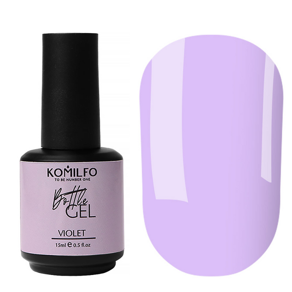 Komilfo Bouteille Gel Violet avec un pinceau, 15 ml