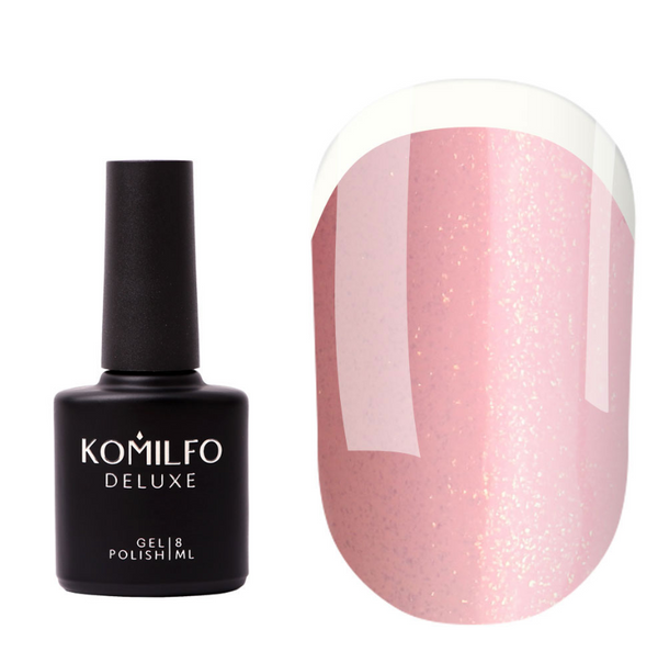 Komilfo KC Glitter Rubber Base française KC001, 15 ml ( base pour ongles )