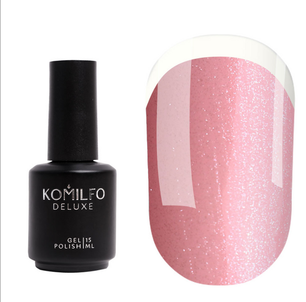 Komilfo KC Glitter Rubber Base française KC002, 15 ml ( base pour ongles )