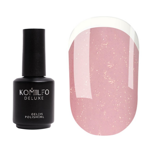 Komilfo KC Base française en caoutchouc pailleté KC004, 15 ml