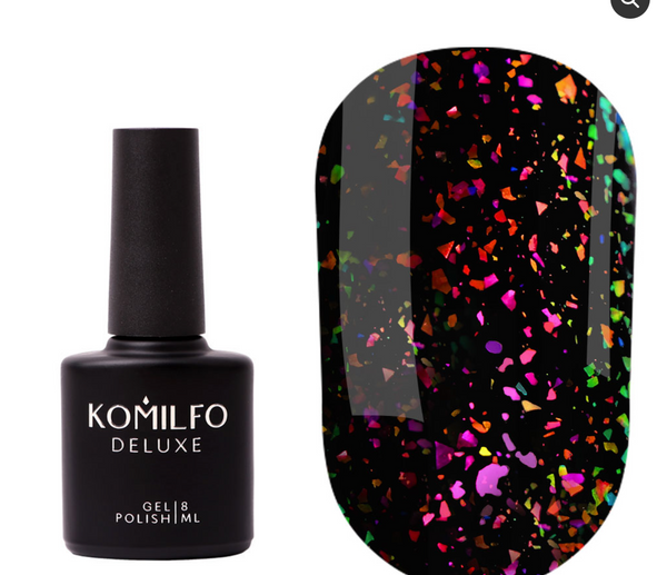 KOMILFO NO WIPE CHAMELEON TOP – TOP WITH NO STICKY LAYER WITH UNICORN LAYERS, 8 ML ( nail top )