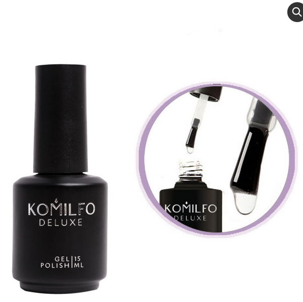 KOMILFO NO WIPE NO UV TOP – TOP FOR GEL POLISH WITHOUT STICKY LAYER WITHOUT UV FILTERS, 15 ML