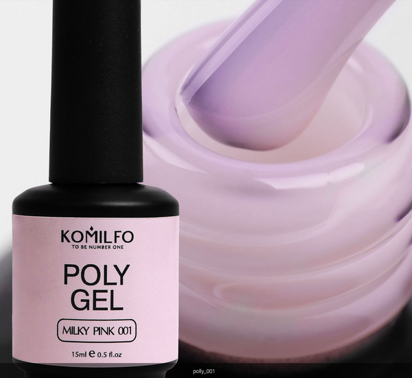 Komilfo PolyGel 001 Milky Pink, 15 ml