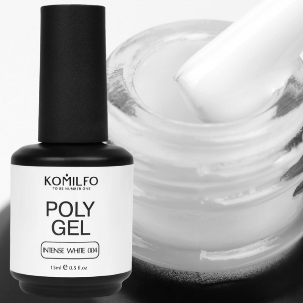 Komilfo PolyGel 004 Intense White, 15 ml ( nail gel )