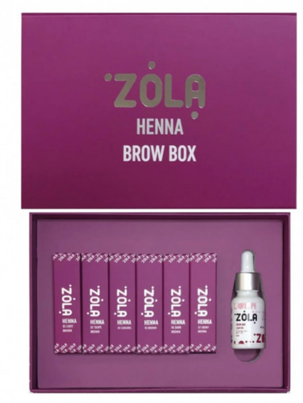 Набір професійної хни 5г - ZOLA Henna Box 6 відтінків по 5г